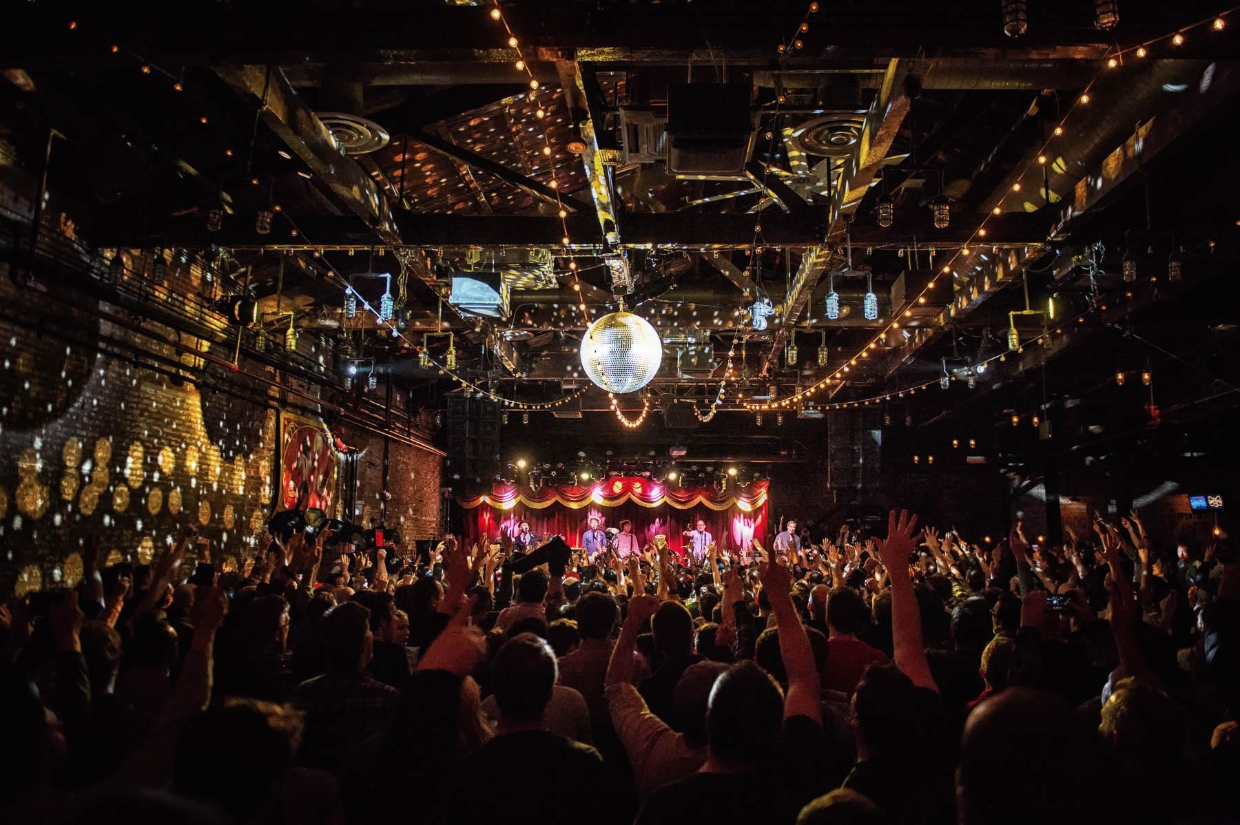 The dance floor at Brooklyn Bowl