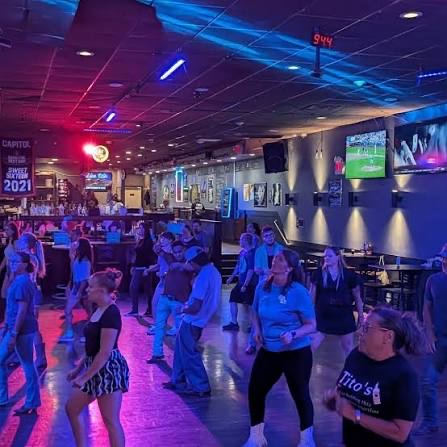 The dance floor at Capitol Bar and Grill