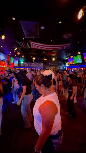 The dance floor at Swallows Inn
