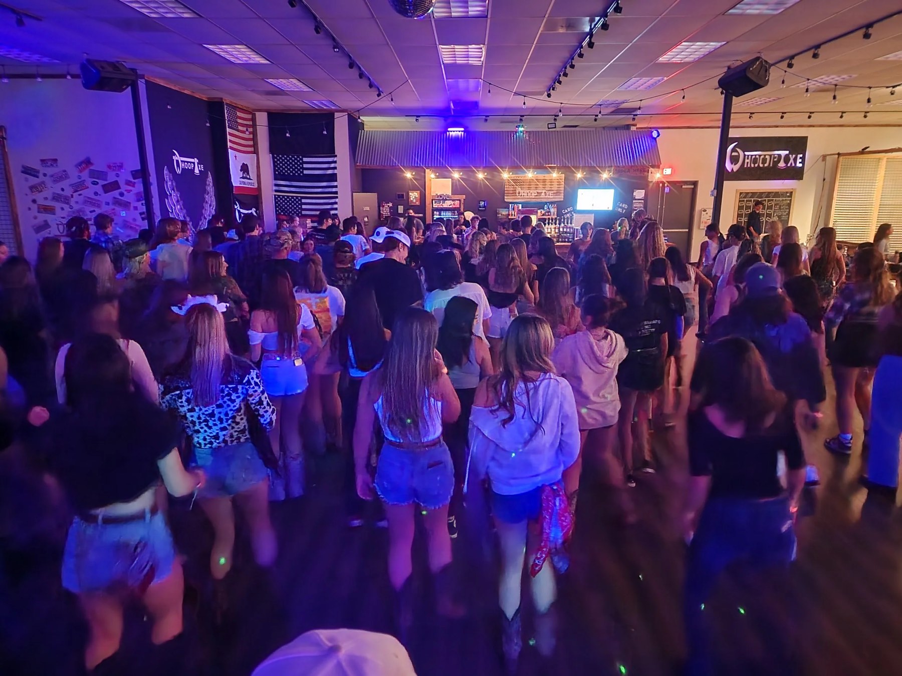 The dance floor at Whoop Axe